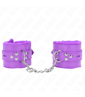 KINK MUNEQUERAS FORRADAS CON AGUJEROS CUADRADOS VIOLETA Y CORREA VIOLETA AJUSTABLE 17 29 CM X 6 CM