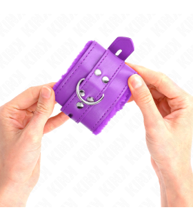 KINK MUNEQUERAS FORRADAS CON AGUJEROS CUADRADOS VIOLETA Y CORREA VIOLETA AJUSTABLE 17 29 CM X 6 CM