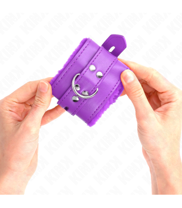 KINK MUNEQUERAS FORRADAS CON AGUJEROS CUADRADOS VIOLETA Y CORREA VIOLETA AJUSTABLE 17 29 CM X 6 CM