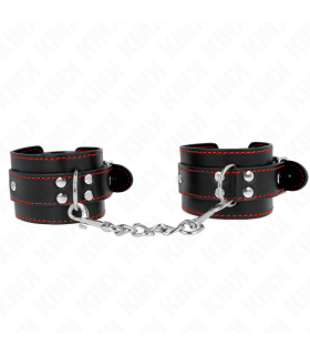 KINK MUNEQUERAS NEGRO CON DETALLES EN ROJO AJUSTABLE 20 28 CM X 55 CM