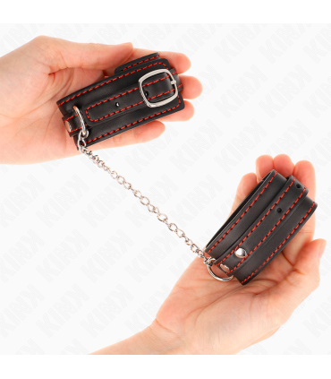 KINK MUNEQUERAS PEQUENA NEGRO CON DETALLES EN ROJO AJUSTABLE 14 24 CM X 35 CM