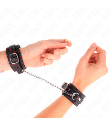 KINK MUNEQUERAS PEQUENA NEGRO CON DETALLES EN ROJO AJUSTABLE 14 24 CM X 35 CM