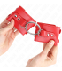 KINK MUNEQUERAS FIJAS CON ANILLA Y TACHUELAS ROJO AJUSTABLE 17 22 CM X 65 CM