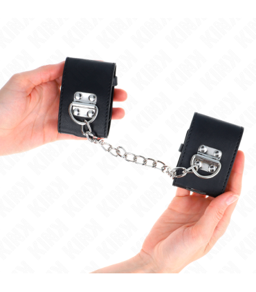 KINK MUNEQUERAS FIJAS CON CADENA 30 CM Y CIERRE CANDADO NEGRO AJUSTABLE 16 23 CM X 55 CM