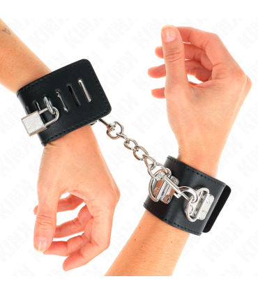 KINK MUNEQUERAS MULTIPOSICION CON CIERRE CANDADO NEGRO AJUSTABLE 16 23 CM X 55 CM