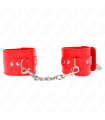 KINK - MUÑEQUERAS CON CIERRE CANDADO ROJO AJUSTABLE 16-23 CM X 5.5 CM