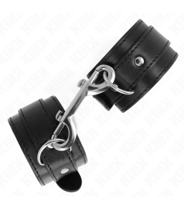 KINK MUNEQUERAS SIMPLES CON FILA DE REMACHES NEGRO AJUSTABLE 17 28 CM X 5 CM