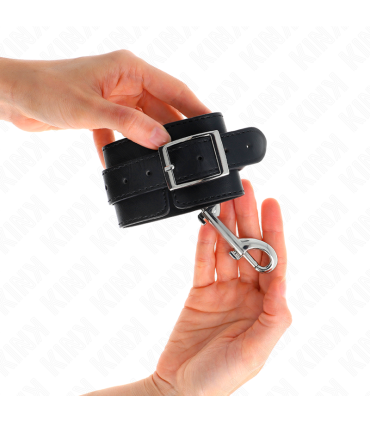 KINK MUNEQUERAS SIMPLES CON FILA DE REMACHES NEGRO AJUSTABLE 17 28 CM X 5 CM