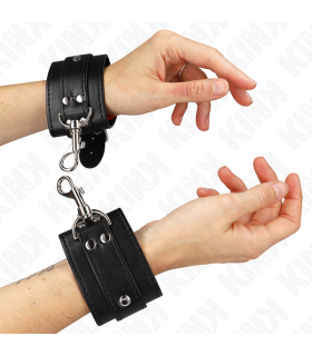 KINK MUNEQUERAS ESTILO MAZMORRA CON CERRADURA NEGRO AJUSTABLE 21 28 CM X 55 CM