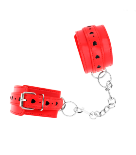 KINK MUNEQUERAS ROJO CON INCRUSTACION DE CORAZON NEGRO AJUSTABLE 21 28 CM X 55 CM