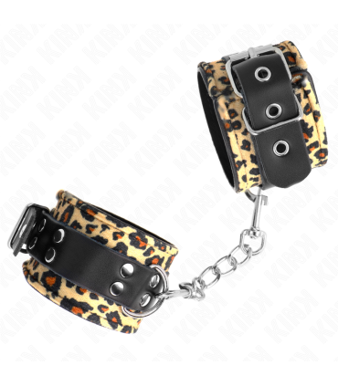 KINK MUNEQUERAS DE CUERO ESTILO LEOPARDO AJUSTABLE 18 29 CM X 55 CM