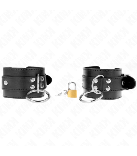 KINK MUNEQUERAS CON BLOQUEO DE CANDADO EN ANILLAS NEGRO AJUSTABLE 20 28 CM X 55 CM