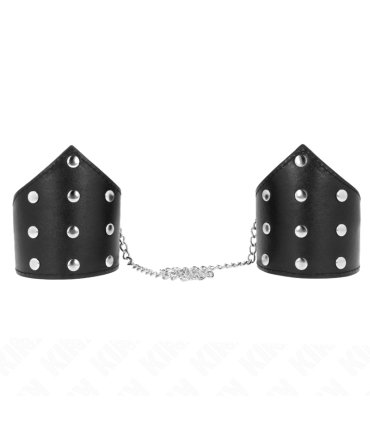 KINK MUNEQUERAS ESTILO PUNTIAGUDO NEGRO CON CADENA AJUSTABLE 17 23 CM X 85 CM