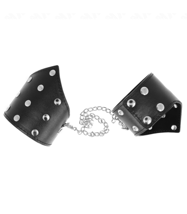 KINK MUNEQUERAS ESTILO PUNTIAGUDO NEGRO CON CADENA AJUSTABLE 17 23 CM X 85 CM