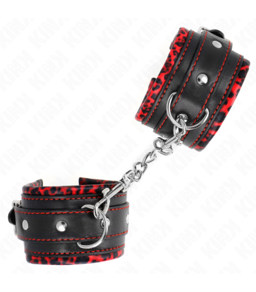 KINK MUNEQUERAS FORRADAS ROJO NEGRO AJUSTABLE 17 29 CM X 6 CM