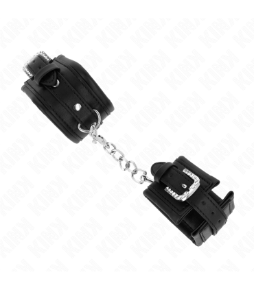 KINK MUNEQUERAS NEGRO CON HEBILLA DE DIAMANTES DE IMITACION AJUSTABLE 25 32 CM X 55 CM