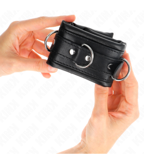 KINK MUNEQUERAS ESTILO HEAVY FORRO NEGRO AJUSTABLE 20 30 CM X 6 CM