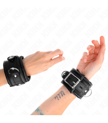 KINK MUNEQUERAS ESTILO HEAVY FORRO NEGRO AJUSTABLE 20 30 CM X 6 CM