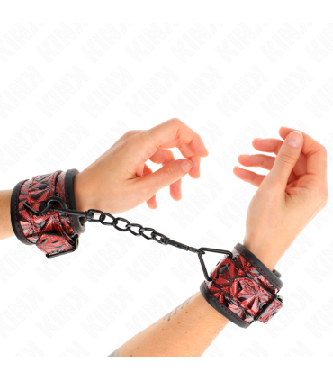 KINK MUNEQUERAS CON PATRON DE DIAMANTES ROJO OSCURO AJUSTABLE 17 26 CM X 55 CM