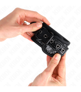 KINK MUNEQUERAS CON PATRON DE DIAMANTES NEGRO AJUSTABLE 17 26 CM X 55 CM