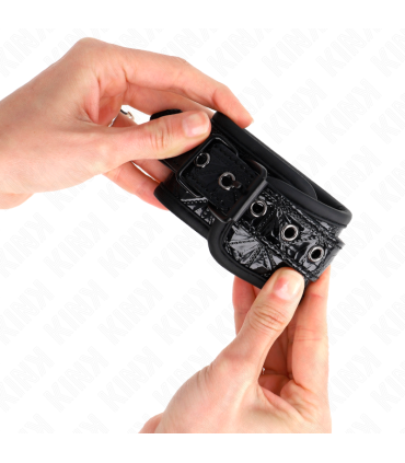 KINK MUNEQUERAS CON PATRON DE DIAMANTES NEGRO AJUSTABLE 17 26 CM X 55 CM