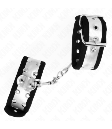 KINK MUNEQUERAS FINAS NEGRO PLATEADO 30 X 4 CM