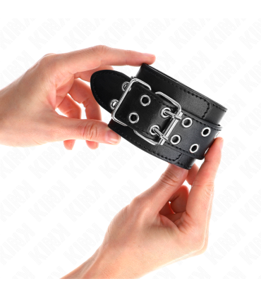 KINK MUNEQUERAS CON DOBLE LINEA DE TACHUELAS NEGRO AUSTABLE 19 26 CM