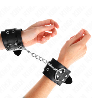 KINK MUNEQUERAS CON DOBLE LINEA DE TACHUELAS NEGRO AUSTABLE 19 26 CM