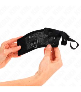 KINK MUNEQUERAS DISENO ESCANDALO NEGRO DETALLE LAZO 245 CM X 65 CM