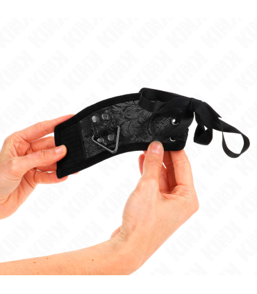 KINK MUNEQUERAS DISENO ESCANDALO NEGRO DETALLE LAZO 245 CM X 65 CM