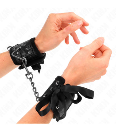 KINK MUNEQUERAS DISENO ESCANDALO NEGRO DETALLE LAZO 245 CM X 65 CM