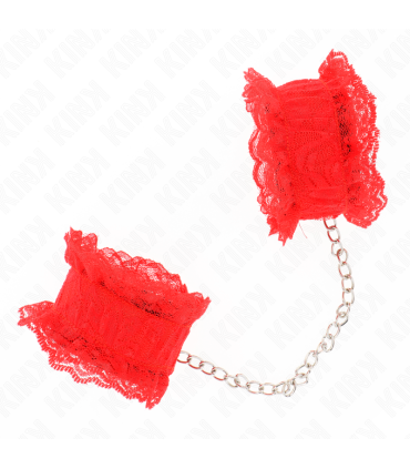 KINK MUNEQUERAS ELASTICAS DE ENCAJE ROJO