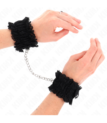 KINK MUNEQUERAS ELASTICAS DE ENCAJE NEGRO