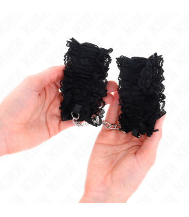 KINK MUNEQUERAS ELASTICAS DE ENCAJE NEGRO