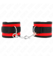 KINK - MUÑEQUERAS NYLON ROJO-NEGRO MODELO 2 AJUSTABLE 18-35 CM X 6 CM