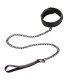 CALEXOTICS NOCTURNAL COLLAR Y CORREA CUERO AJUSTABLE NEGRO