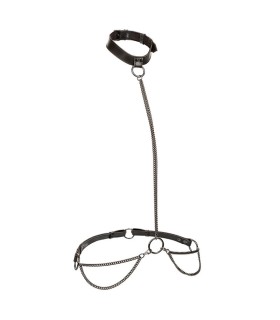 CALEXOTICS EUPHORIA COLLAR HALTER Y CORREA CON CADENA