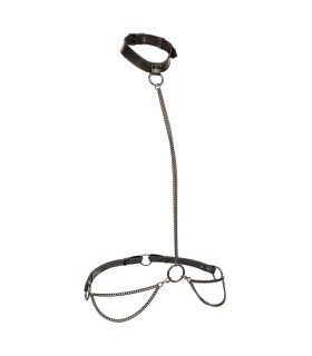 CALEXOTICS EUPHORIA COLLAR HALTER Y CORREA CON CADENA TALLA PLUS
