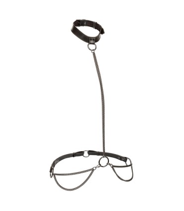 CALEXOTICS EUPHORIA COLLAR HALTER Y CORREA CON CADENA TALLA PLUS