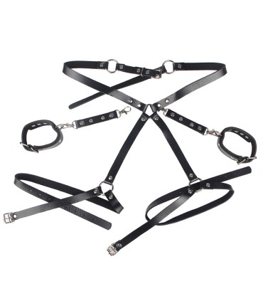 SUBBLIME 953690 ESPOSAS CON CINTURON BONDAGE NEGRO TALLA UNICA