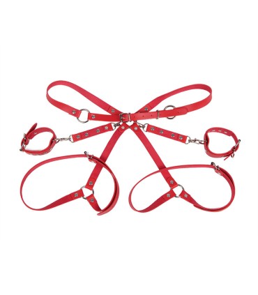 SUBBLIME 953706 ESPOSAS CON CINTURON BONDAGE ROJO TALLA UNICA