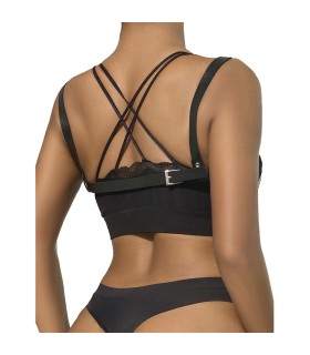 SUBBLIME 953713 CINTURON DE BONDAGE PUNK HEBILLA METAL NEGRO TALLA UNICA