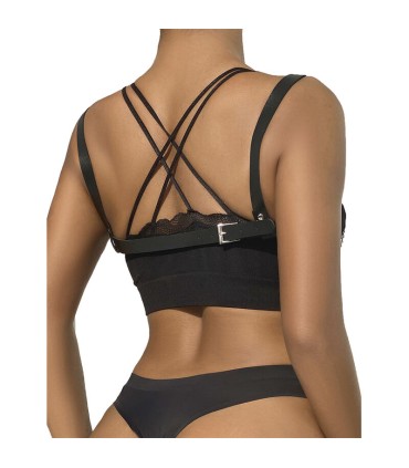 SUBBLIME 953713 CINTURON DE BONDAGE PUNK HEBILLA METAL NEGRO TALLA UNICA