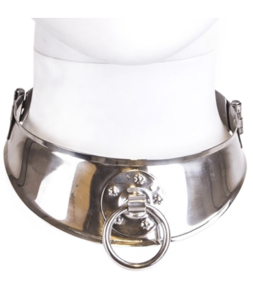 METAL HARD COLLAR RESTRINGIDOR CON ANILLA