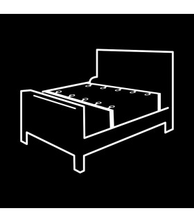 FETISH SUBMISSIVE SET ATADURAS CAMA LUXURY CON FORRO DE NEOPRENO