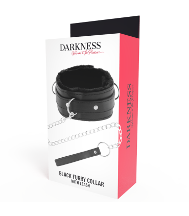 DARKNESS COLLAR CONFORTABLE DE POSTURA CON CADENA LEATHER