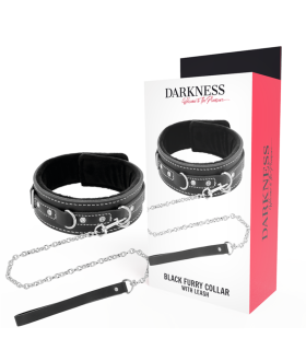 DARKNESS COLLAR LEATHER CON CORREA ALTA CALIDAD