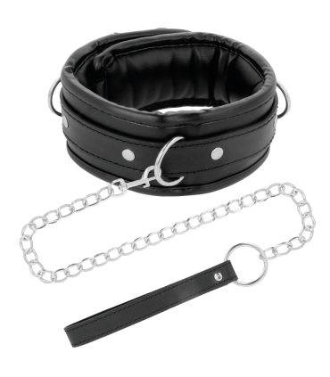 DARKNESS COLLAR CON CADENA SOFT LEATHER