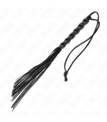 KINK MINI LATIGO DE SILICONA CON AGARRE 6 BOLAS NEGRO 26 CM