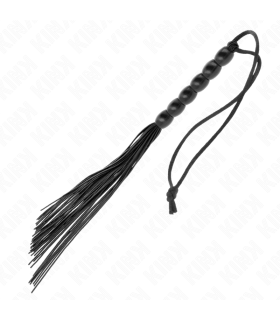 KINK MINI LATIGO DE SILICONA CON AGARRE 6 BOLAS NEGRO 26 CM